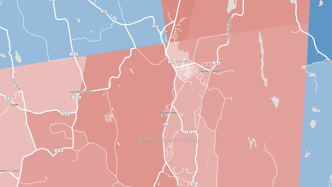 12522, NY block-group political-lean map