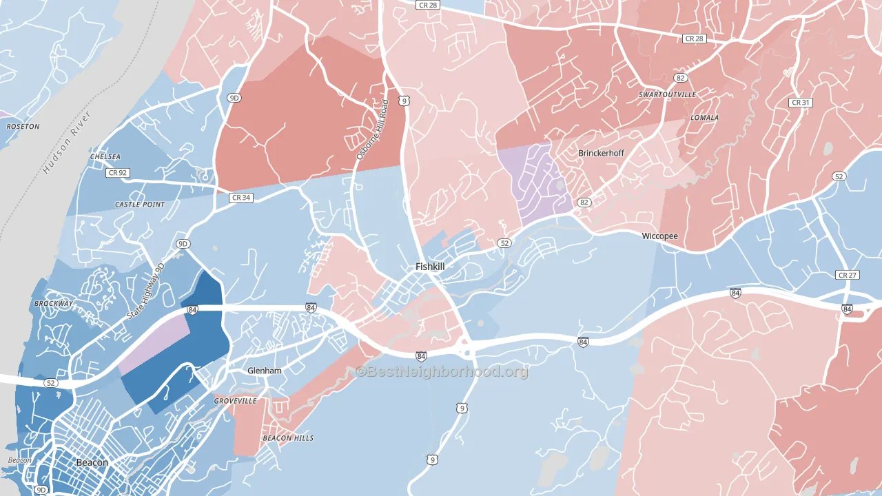12524, NY block-group political-lean map