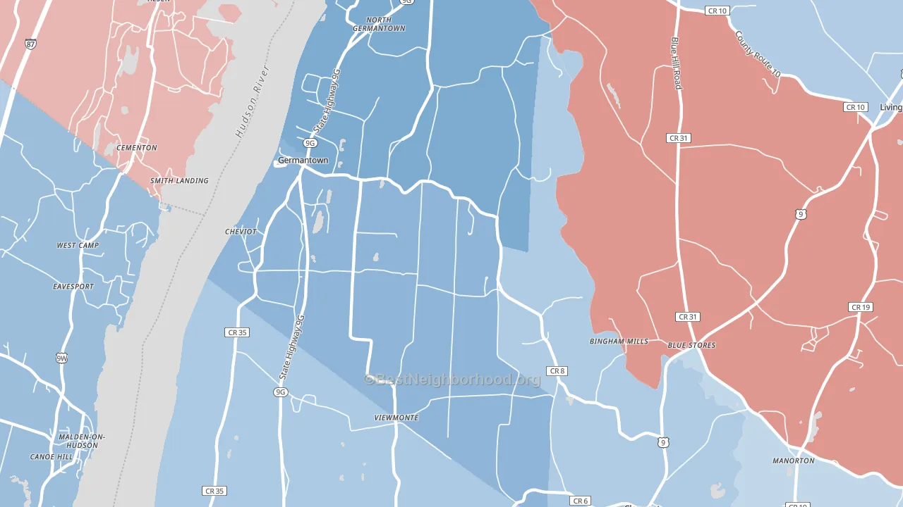 12526, NY block-group political-lean map