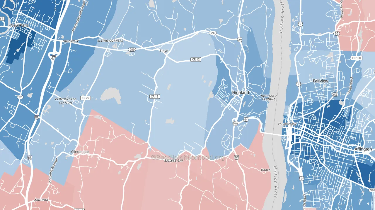 12528, NY block-group political-lean map