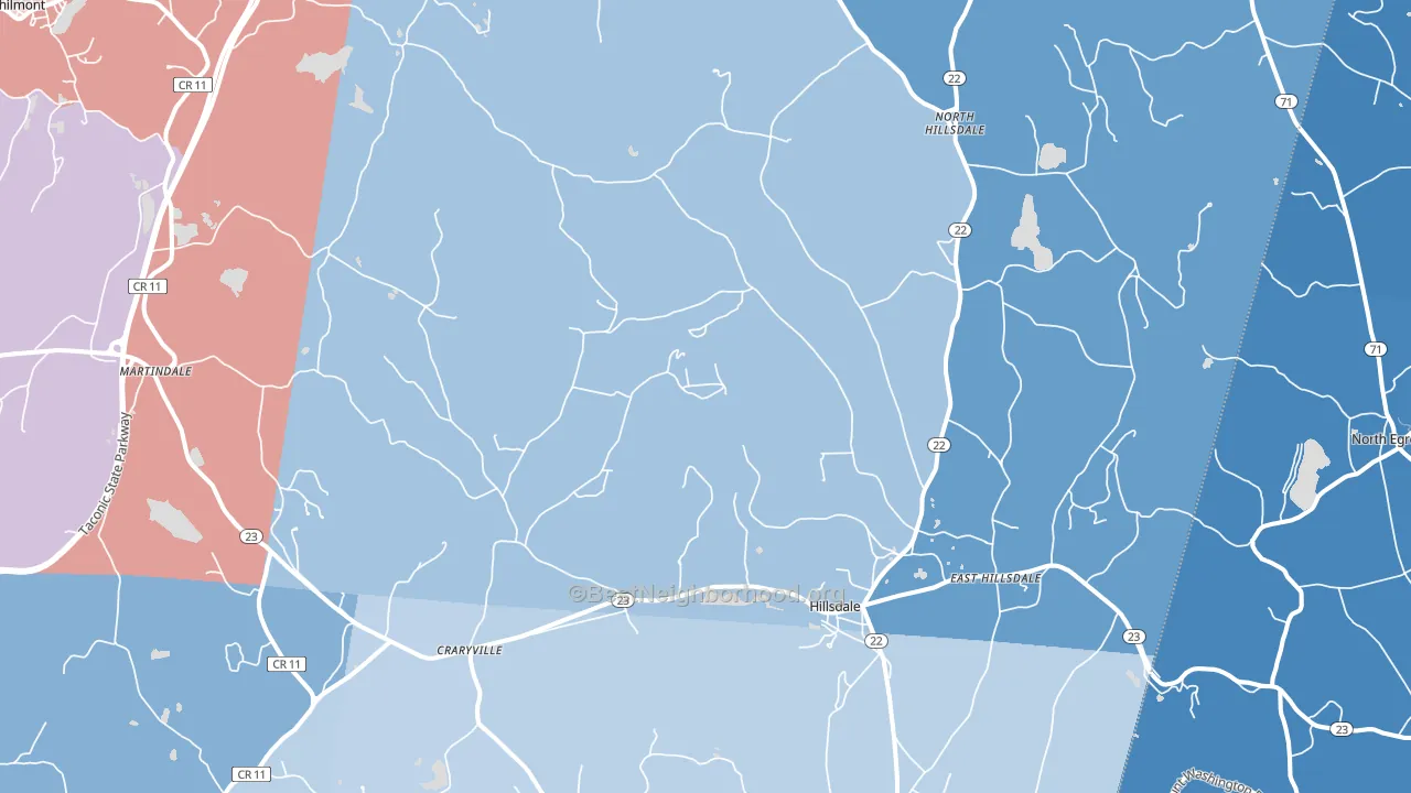 12529, NY block-group political-lean map