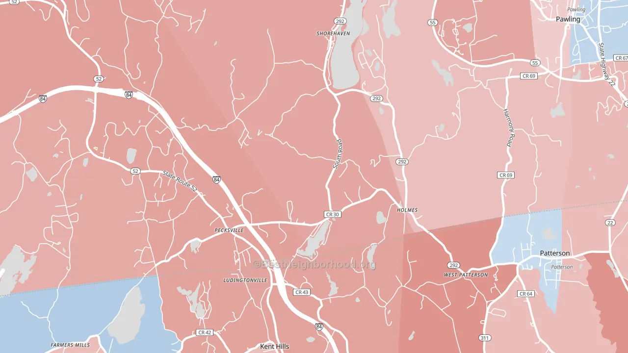 12531, NY block-group political-lean map