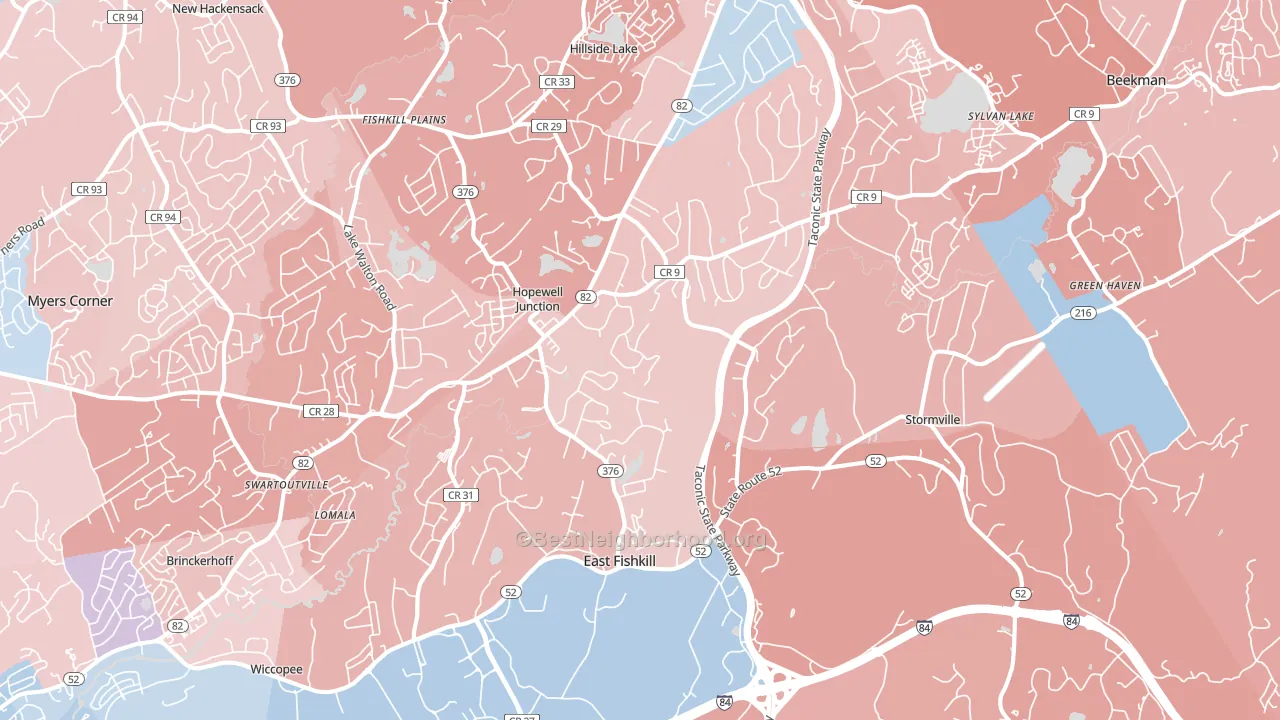 12533, NY block-group political-lean map