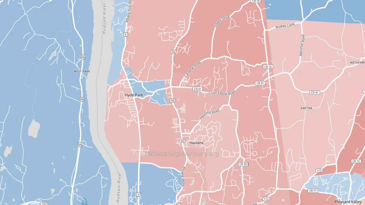 12538, NY block-group political-lean map