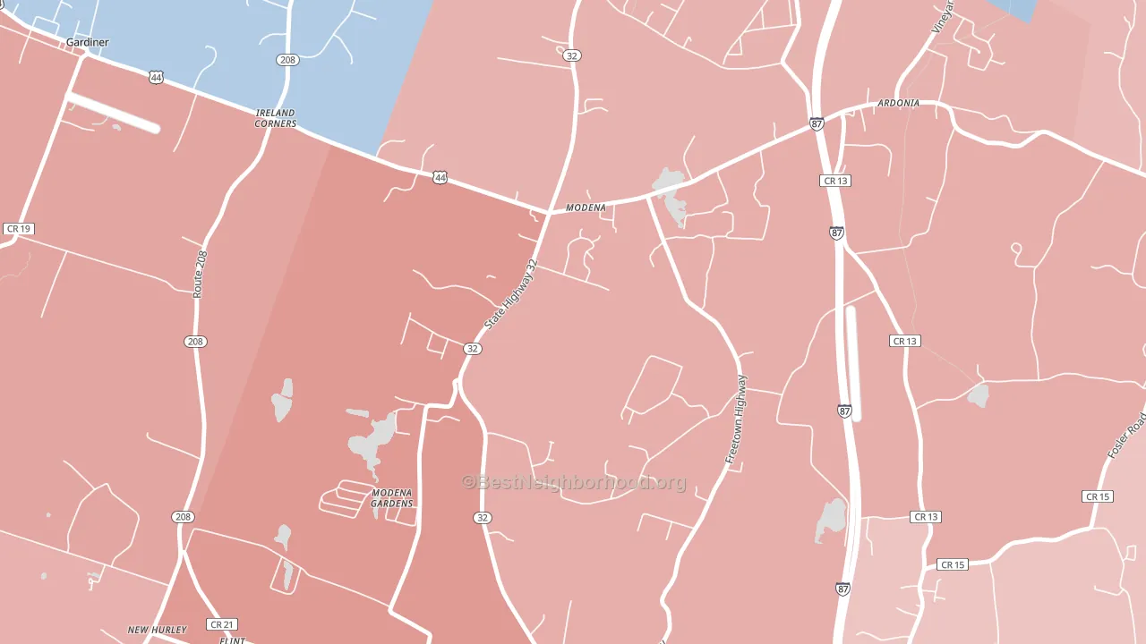 12548, NY block-group political-lean map