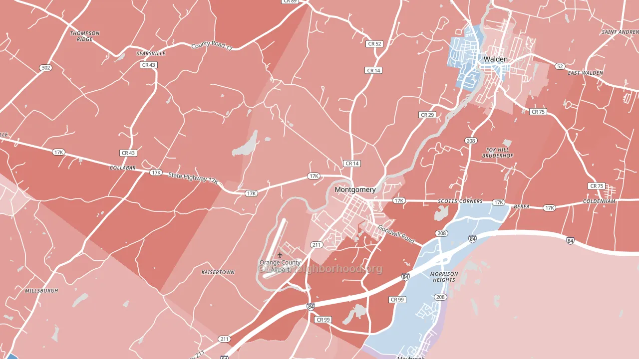 12549, NY block-group political-lean map