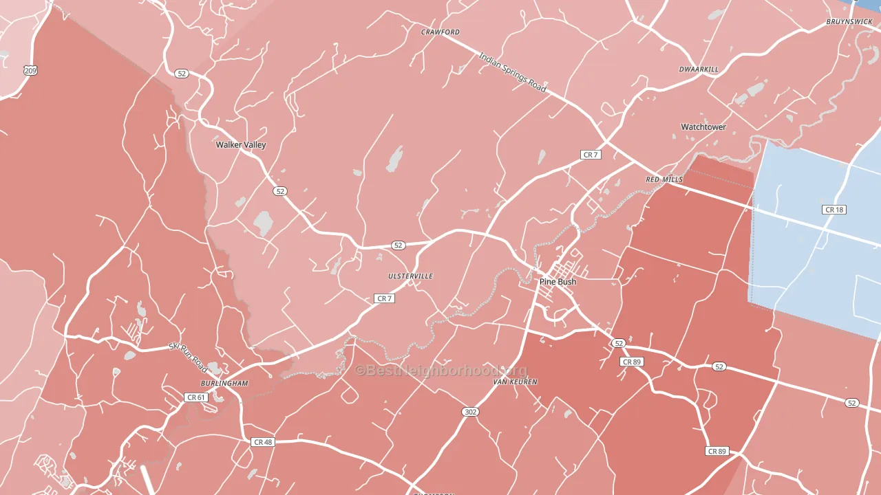 12566, NY block-group political-lean map