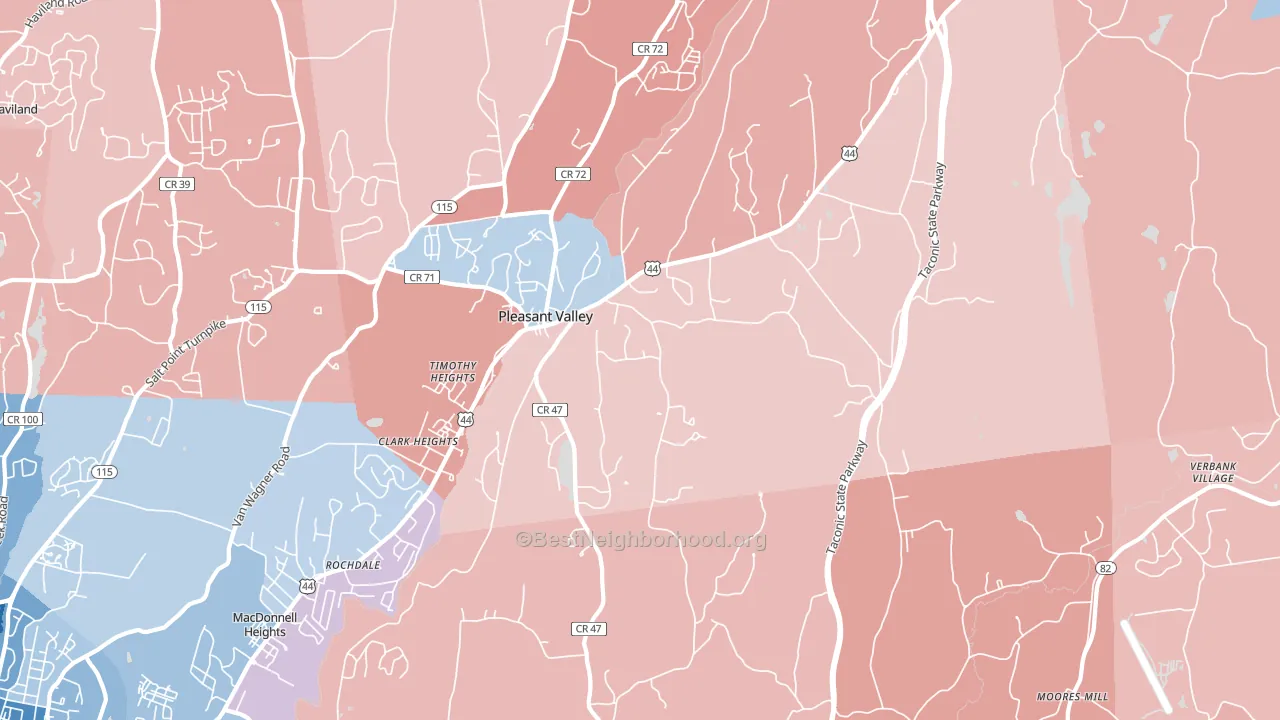 12569, NY block-group political-lean map