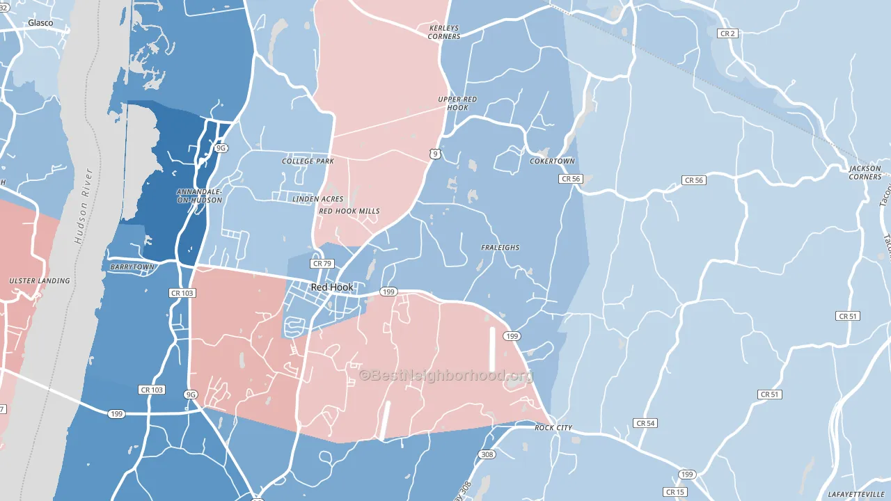 12571, NY block-group political-lean map