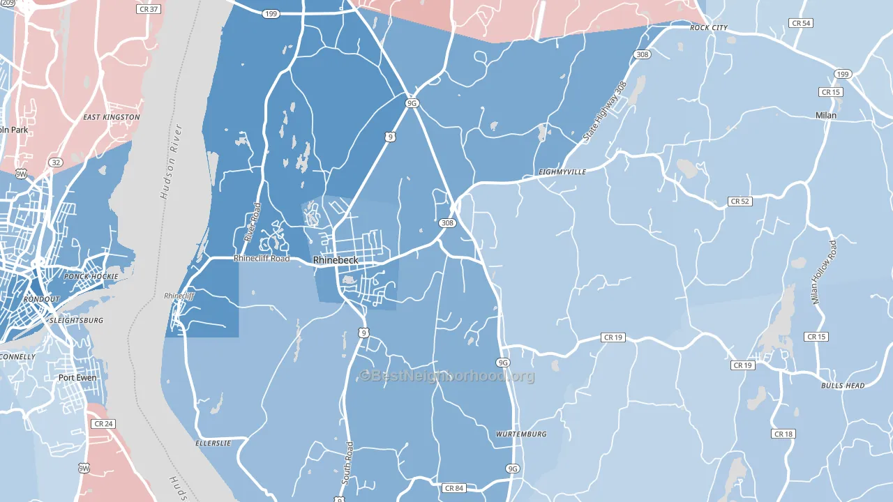12572, NY block-group political-lean map