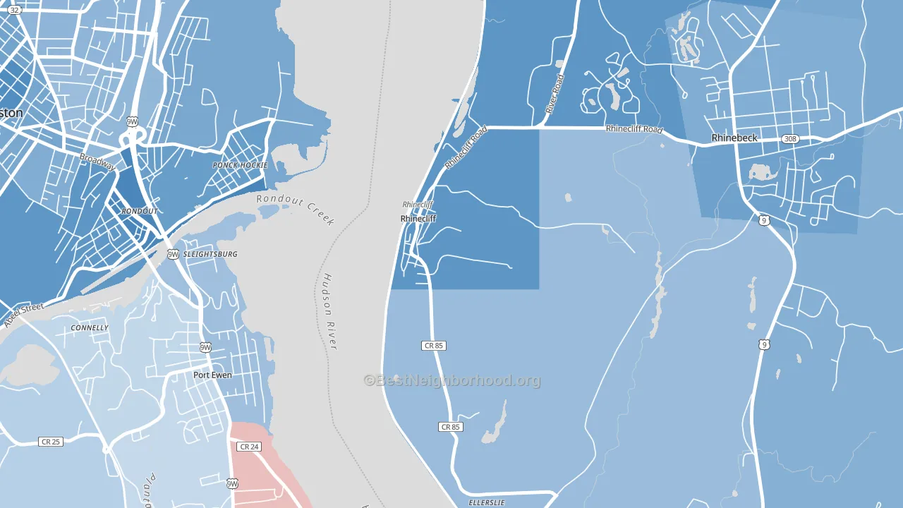 12574, NY block-group political-lean map