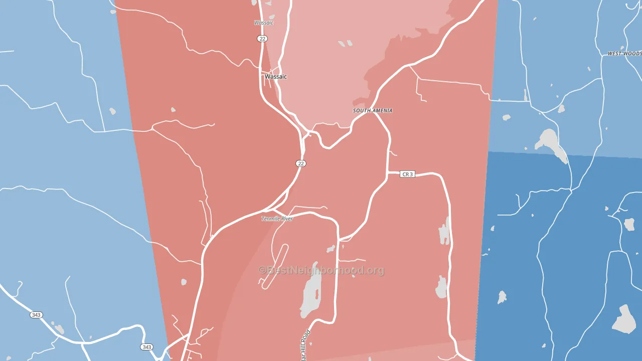 12592, NY block-group political-lean map