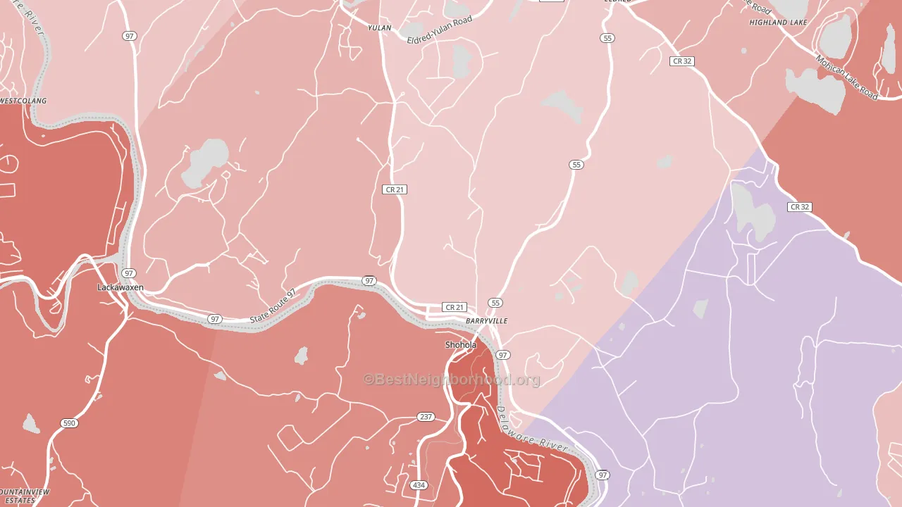 12719, NY block-group political-lean map
