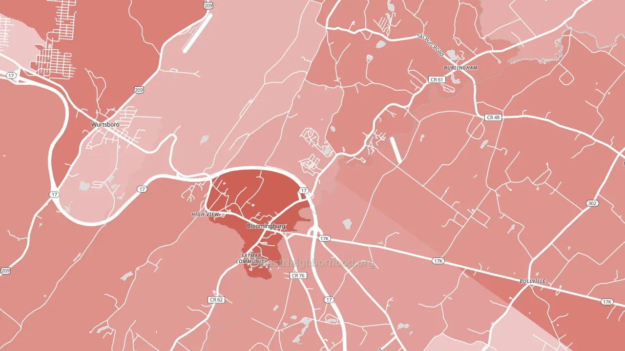12721, NY block-group political-lean map