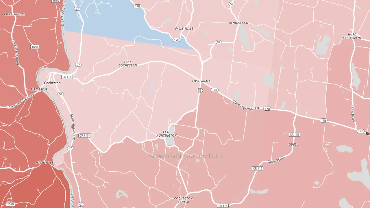 12726, NY block-group political-lean map