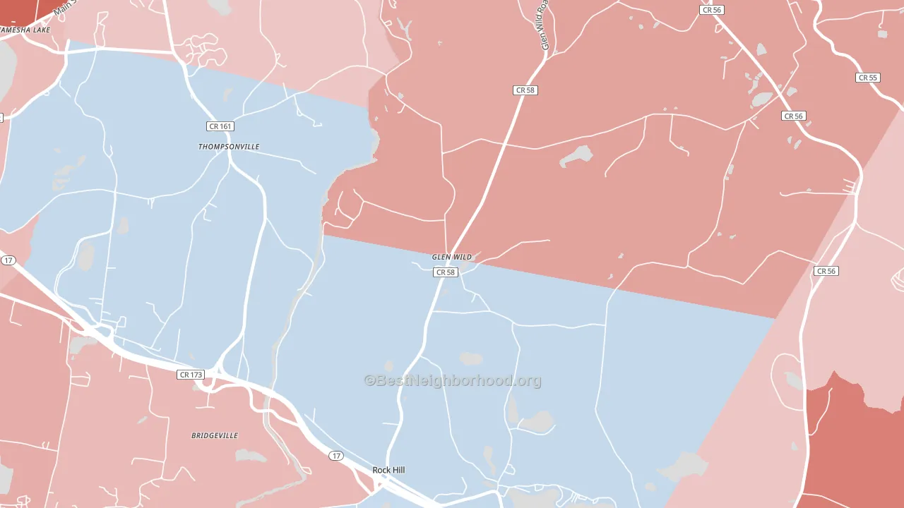 12738, NY block-group political-lean map