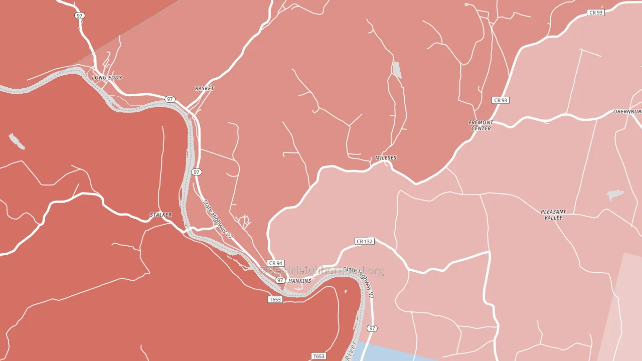 12741, NY block-group political-lean map