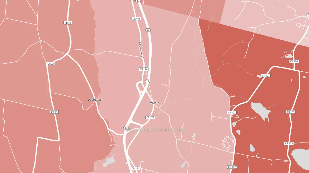 12742, NY block-group political-lean map
