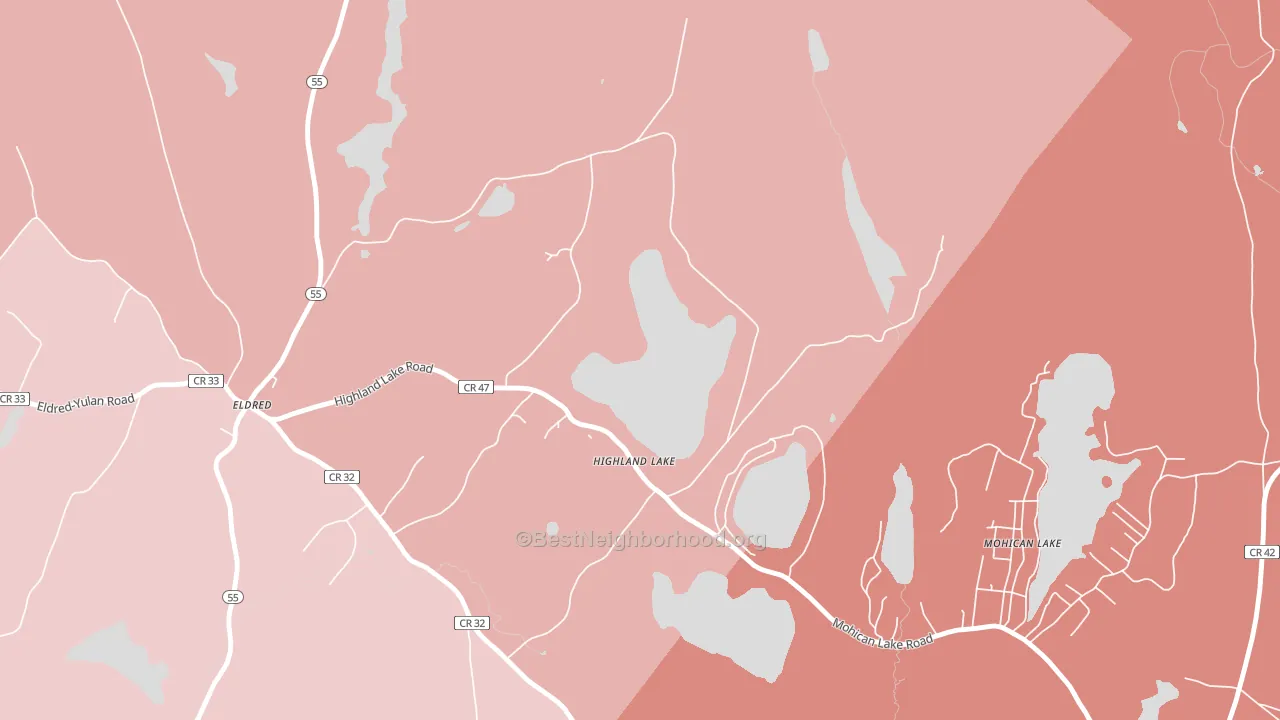 12743, NY block-group political-lean map
