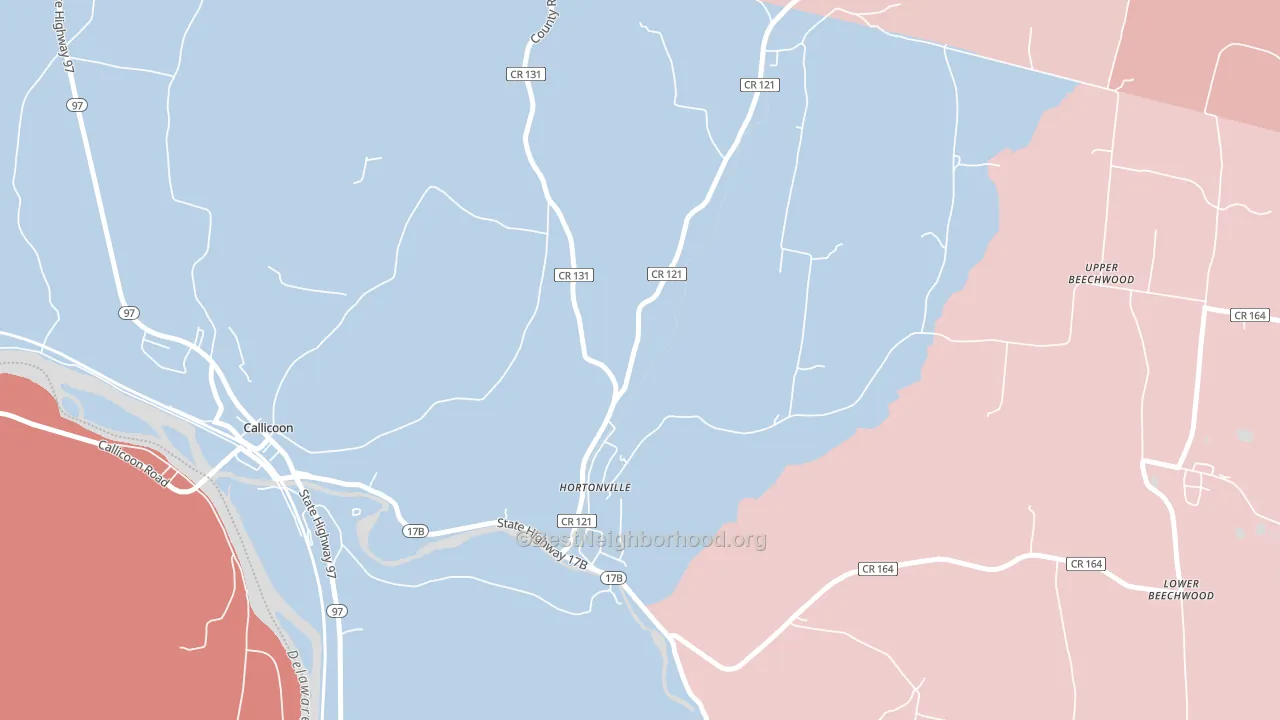 12745, NY block-group political-lean map
