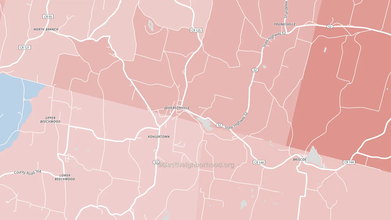 12748, NY block-group political-lean map