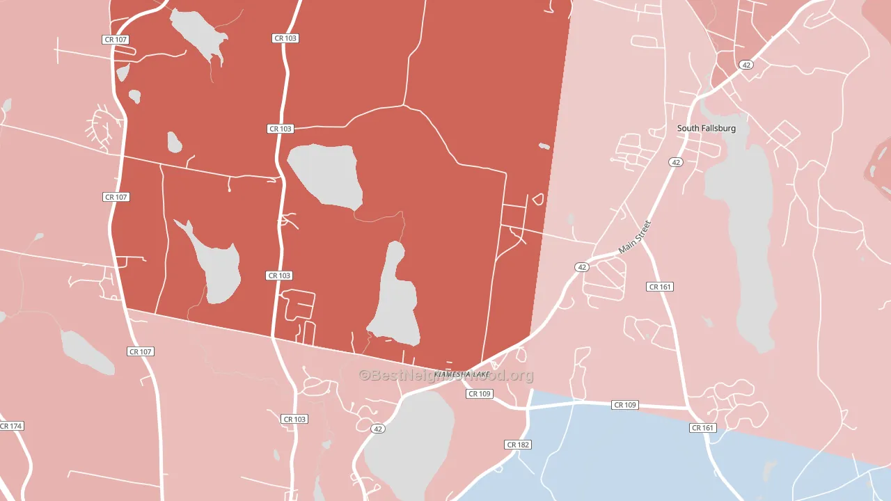 12751, NY block-group political-lean map