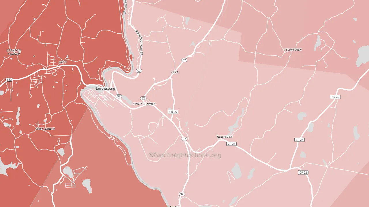12764, NY block-group political-lean map