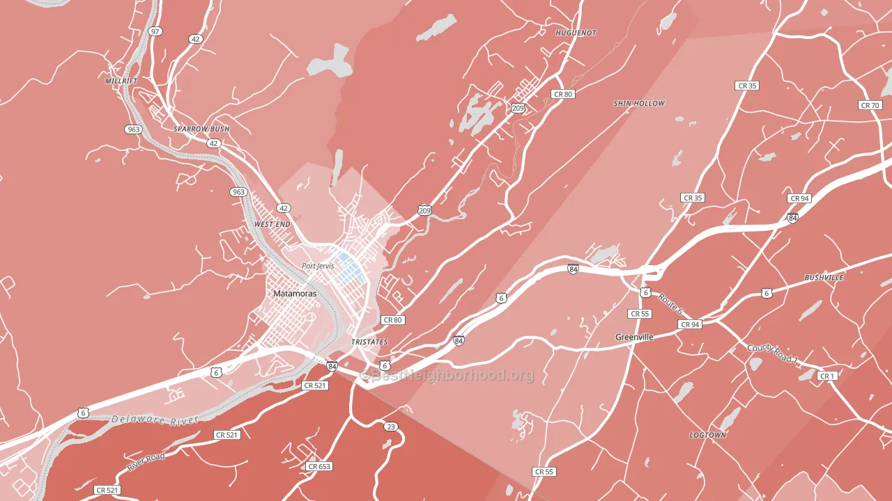 12771, NY block-group political-lean map
