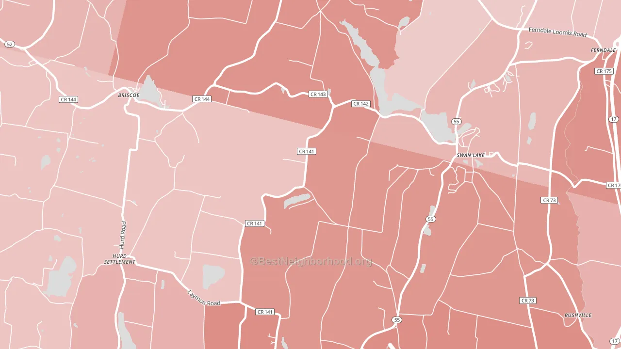 12783, NY block-group political-lean map