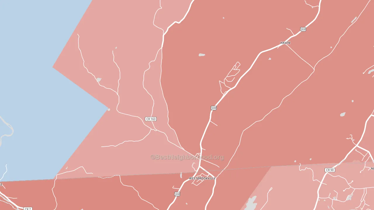 12785, NY block-group political-lean map