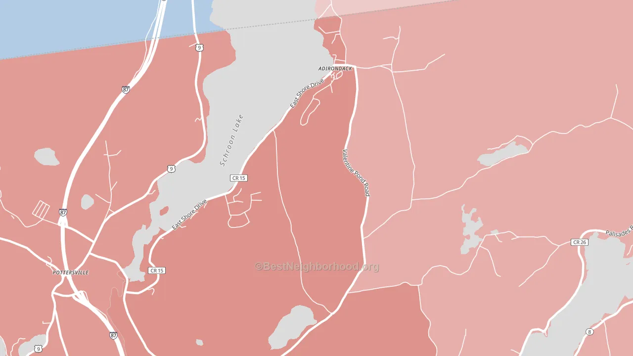 12808, NY block-group political-lean map