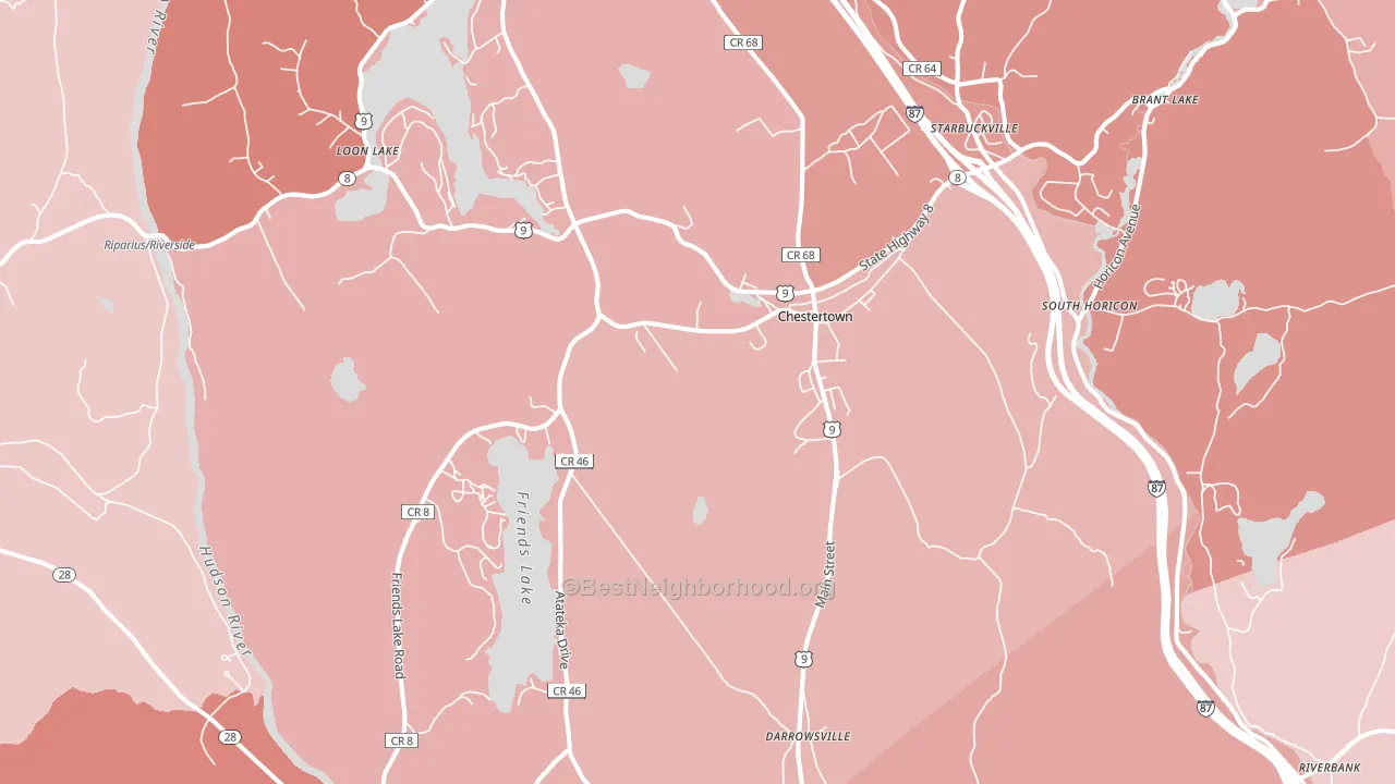 12817, NY block-group political-lean map