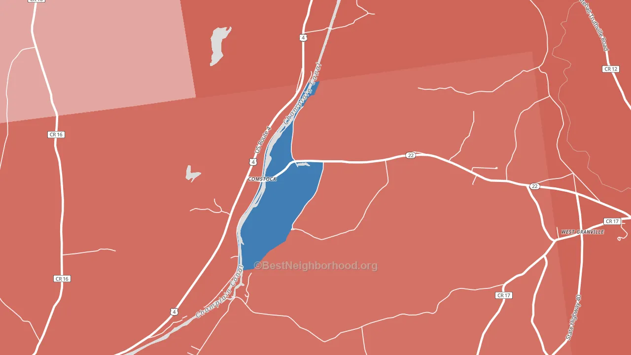 12821, NY block-group political-lean map