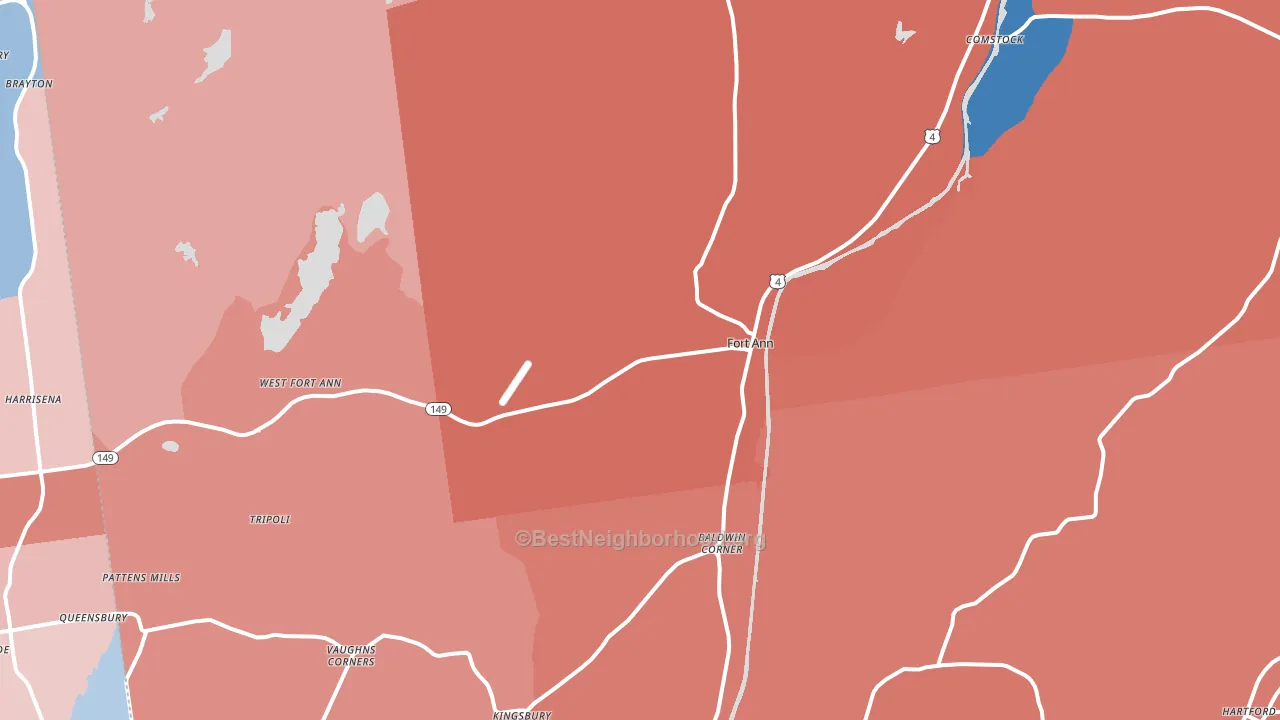 12827, NY block-group political-lean map