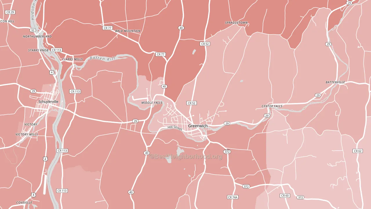 12834, NY block-group political-lean map