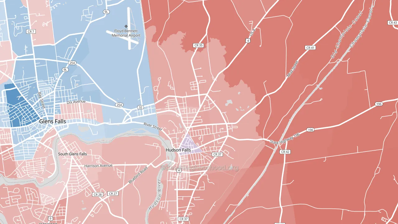 12839, NY block-group political-lean map