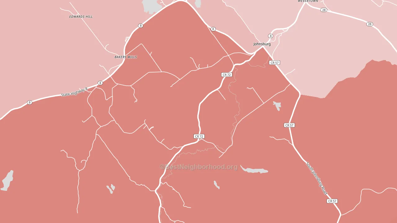 12843, NY block-group political-lean map