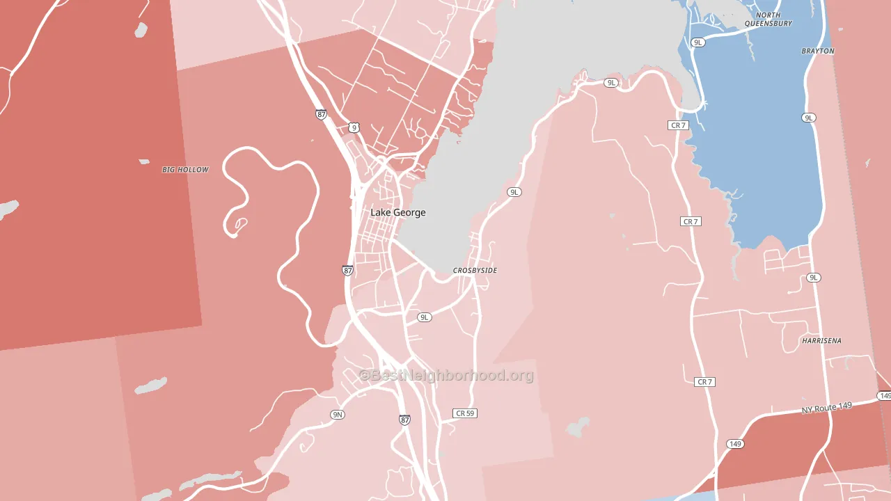12845, NY block-group political-lean map