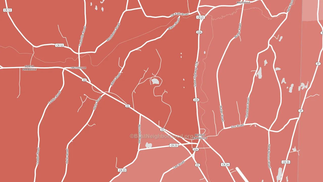 12849, NY block-group political-lean map