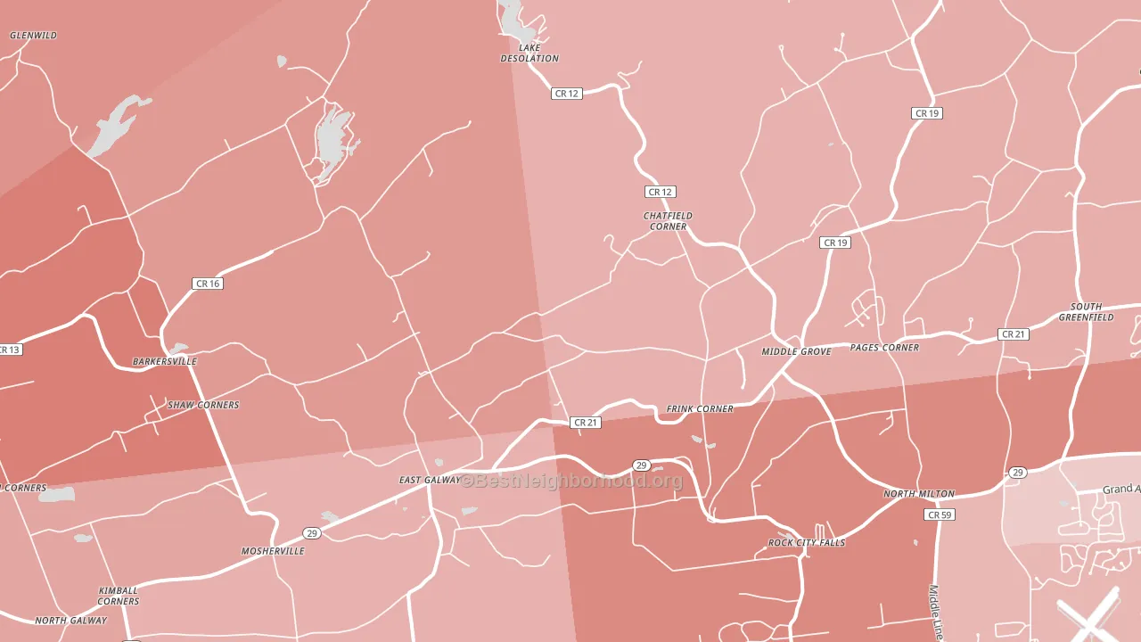 12850, NY block-group political-lean map