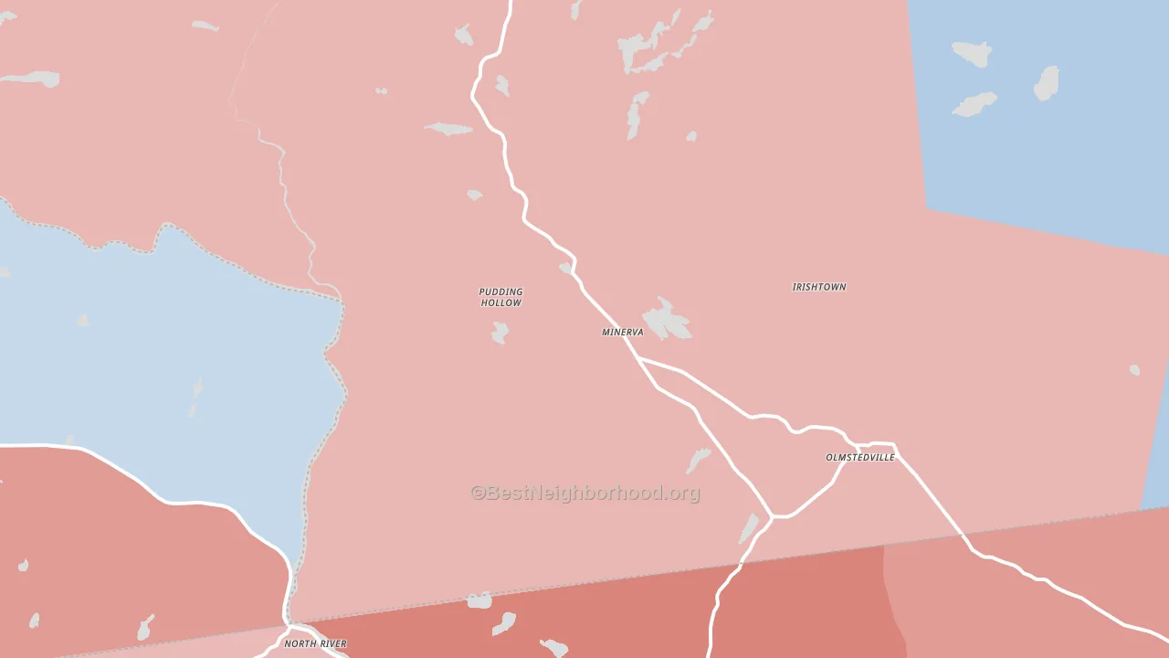 12851, NY block-group political-lean map