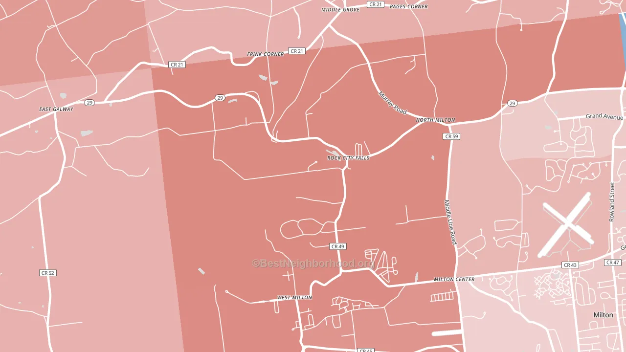 12863, NY block-group political-lean map