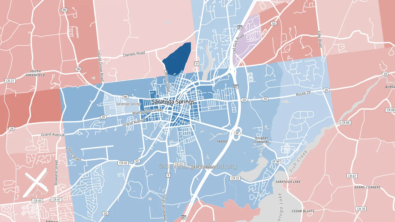 12866, NY block-group political-lean map