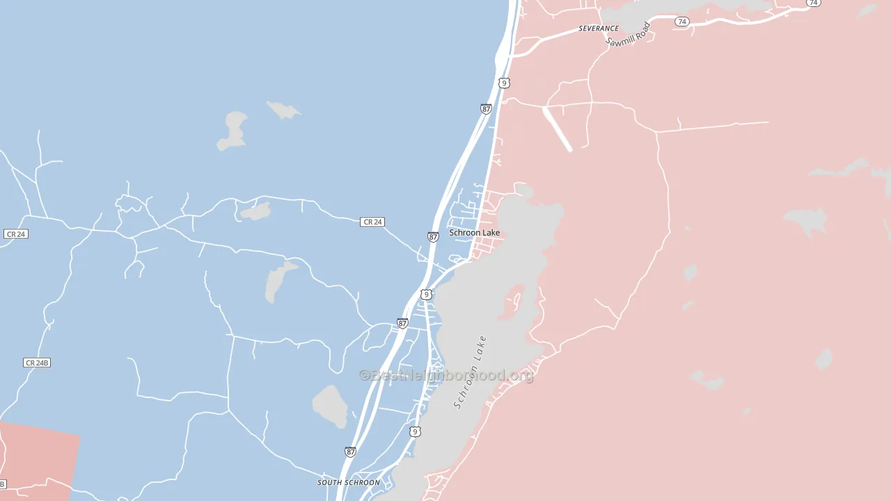 12870, NY block-group political-lean map