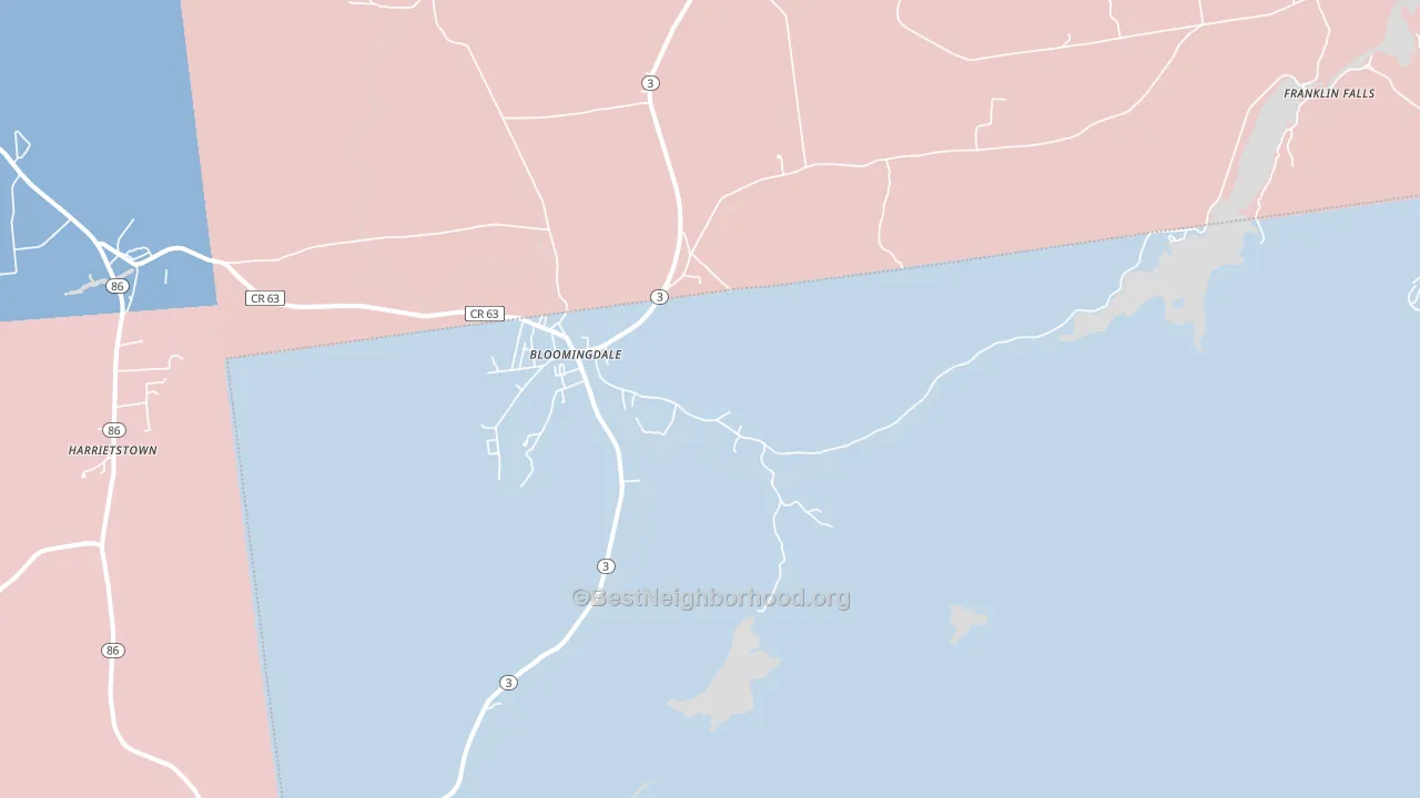 12913, NY block-group political-lean map