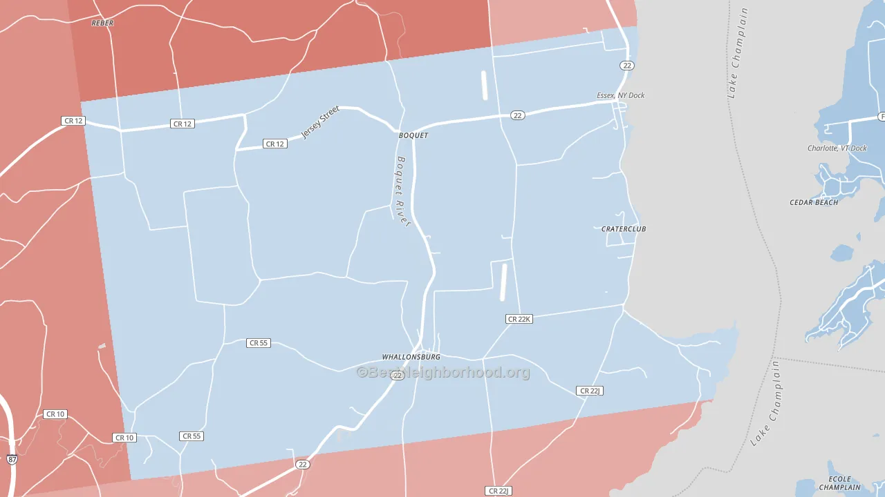 12936, NY block-group political-lean map