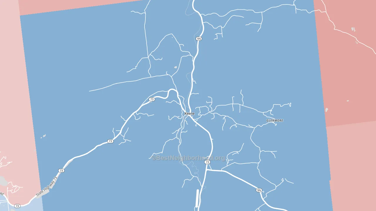 12942, NY block-group political-lean map