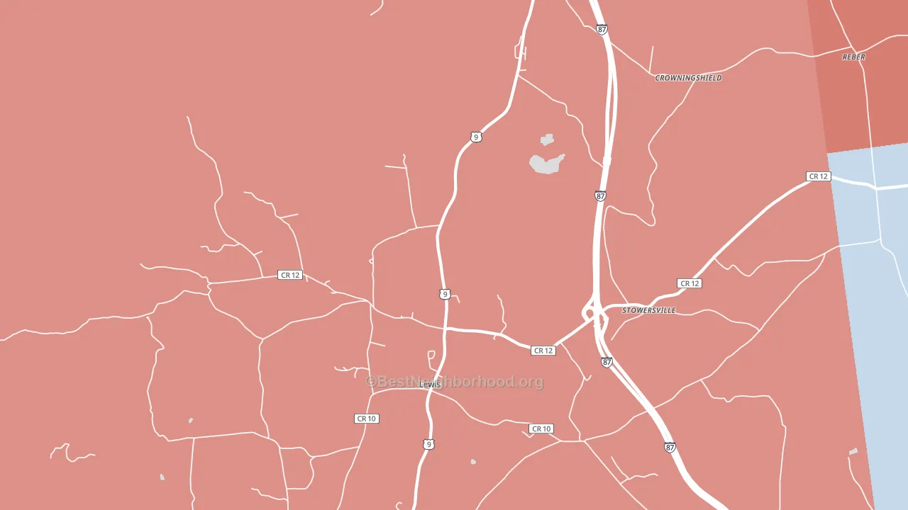 12950, NY block-group political-lean map
