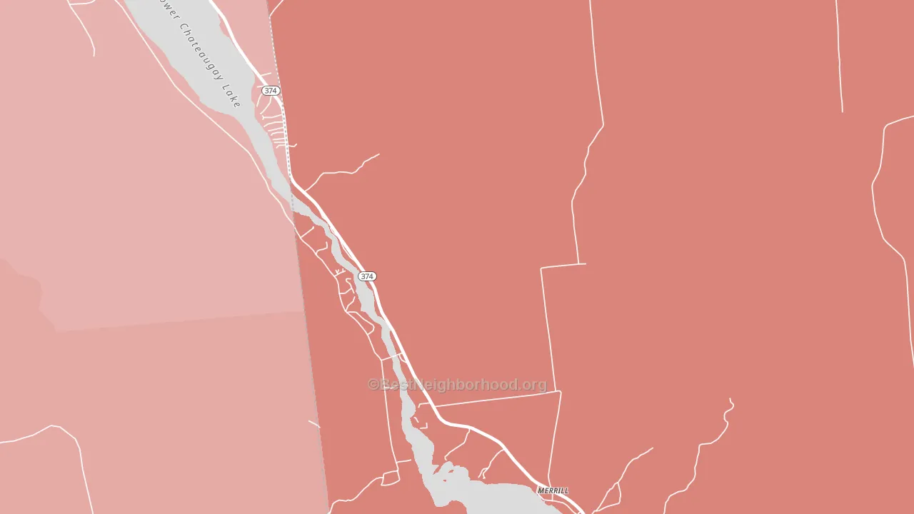 12955, NY block-group political-lean map