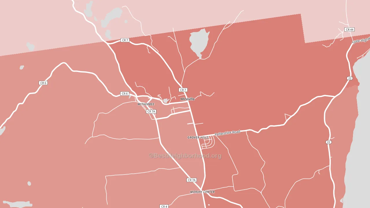 12956, NY block-group political-lean map